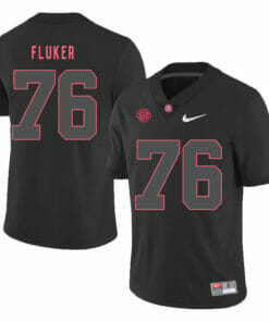 Alabama Crimson Tide #76 D.J. Fluker College Football Jersey Black