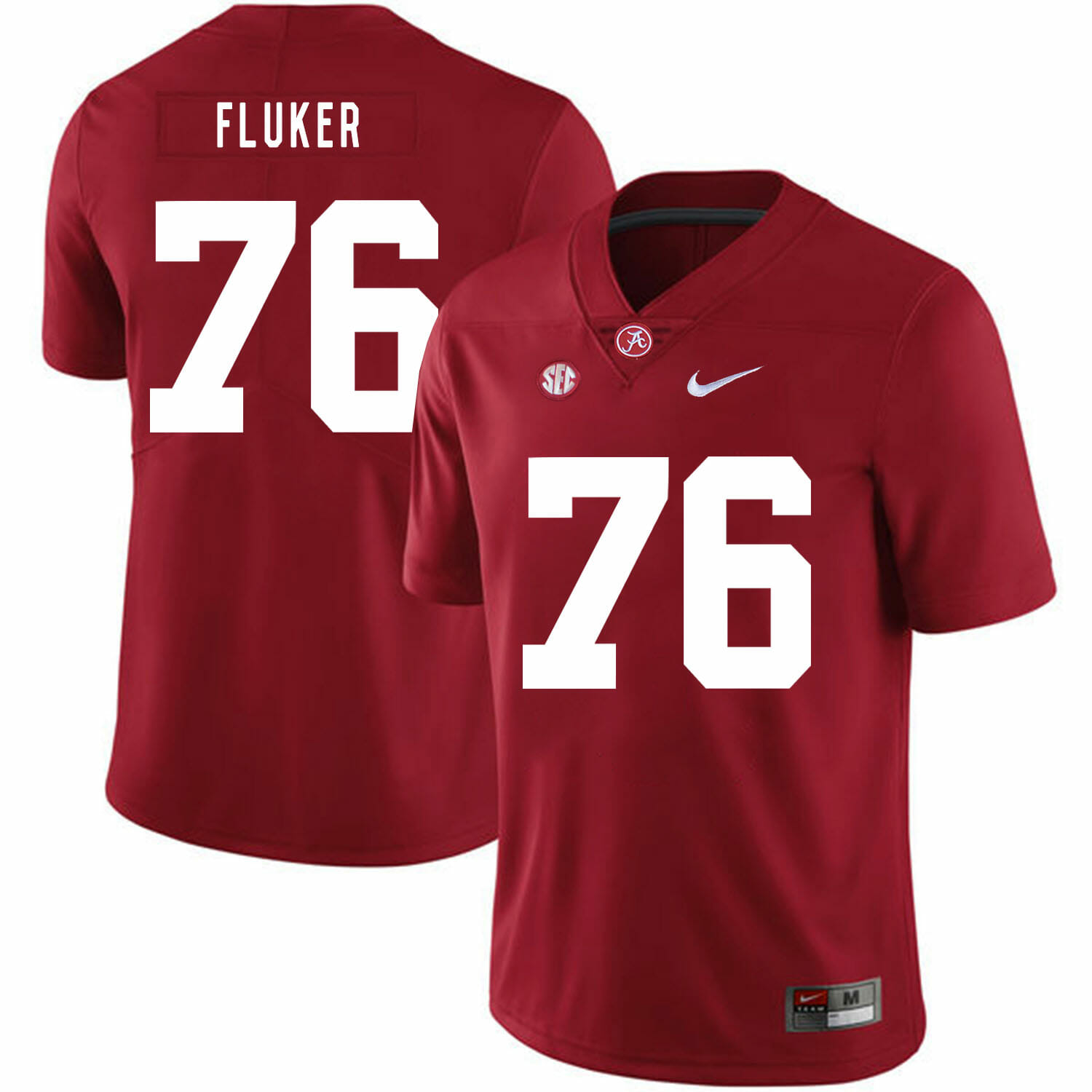 Alabama Crimson Tide #76 D.J. Fluker College Football Jersey Red 1 Alabama Crimson Tide #76 D.J. Fluker College Football Jersey Red