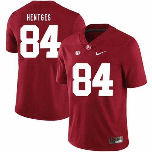 Alabama Crimson Tide #84 Hale Hentges College Football Jersey Red