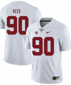 Alabama Crimson Tide #90 Jarran Reed College Football Jersey White