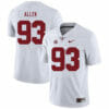 Alabama Crimson Tide #93 Jonathan Allen College Football Jersey White
