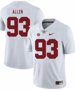 Alabama Crimson Tide #93 Jonathan Allen College Football Jersey White