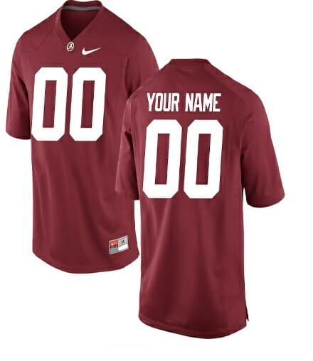 Custom Alabama Crimson Tide Jersey College Football Red 1 Custom Alabama Crimson Tide Jersey College Football Red