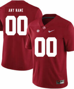 Personalized Alabama Football Jersey Name Number NCAA College Red