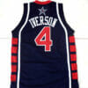 Allen Iverson #4 Team USA Basketball Jersey Navy Blue
