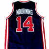 Alonzo Mourning #14 Team USA Basketball Jersey Navy Blue 6 Alonzo Mourning #14 Team USA Basketball Jersey Navy Blue