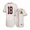 Arizona State Sun Devils 18 Trevor Hauver White Baseball Jersey