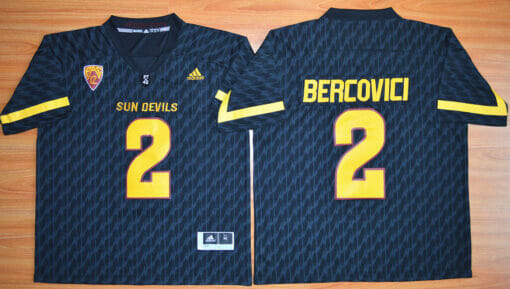Arizona State Sun Devils #2 Mike Bercovici Football Jersey Black