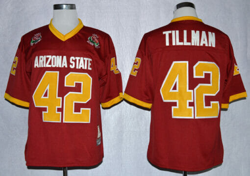 Arizona State Sun Devils #42 Pat Tillman NCAA Football Jersey Maroon 1997 Rose Bowl