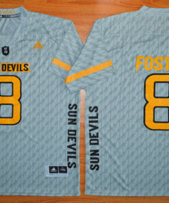 Arizona State Sun Devils #8 D.J. Foster NCAA Football Jersey Grey