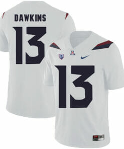Arizona Wildcats #13 Brandon Dawkins NCAA College Football Jersey White