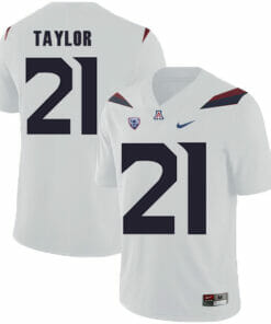 Arizona Wildcats #21 JJ Taylor NCAA College Football Jersey White