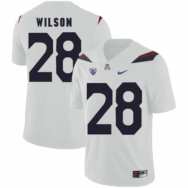 Arizona Wildcats #28 Nick Wilson NCAA College Football Jersey White 1 Arizona Wildcats #28 Nick Wilson NCAA College Football Jersey White