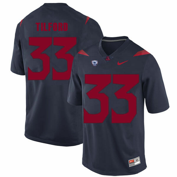 Arizona Wildcats #33 Nathan Tilford NCAA College Football Jersey Blue 1 Arizona Wildcats #33 Nathan Tilford NCAA College Football Jersey Blue