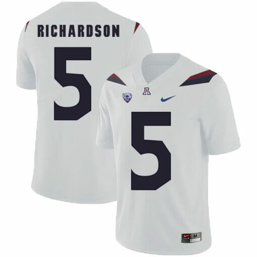 Arizona Wildcats #5 Shaquille Richardson NCAA Football Jersey White
