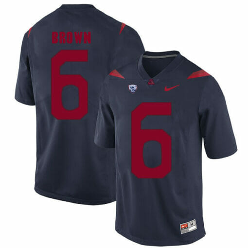 Arizona Wildcats #6 Shun Brown NCAA College Football Jersey Blue