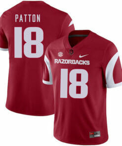 Arkansas Razorbacks #18 Jeremy Patton College Football Jersey Red