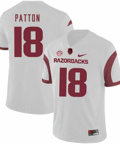 Arkansas Razorbacks #18 Jeremy Patton College Football Jersey White