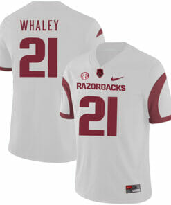 Arkansas Razorbacks #21 Devwah Whaley College Football Jersey White