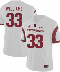 Arkansas Razorbacks #33 David Williams College Football Jersey White
