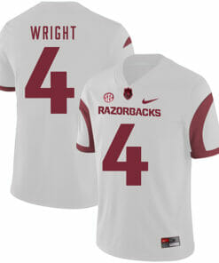 Arkansas Razorbacks #4 Jarius Wright College Football Jersey White
