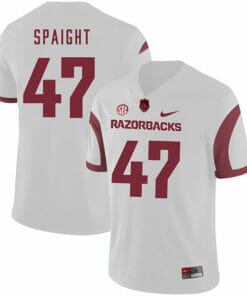 Arkansas Razorbacks #47 Martrell Spaight College Football Jersey White