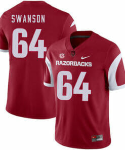 Arkansas Razorbacks #64 Travis Swanson College Football Jersey Red