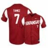 Arkansas Razorbacks 7 Dominic Tamez Red Elite Baseball Jersey