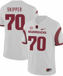 Arkansas Razorbacks #70 Dan Skipper College Football Jersey White