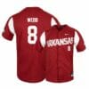 Arkansas Razorbacks 8 Braydon Webb Red Elite Baseball Jersey 5 Arkansas Razorbacks 8 Braydon Webb Red Elite Baseball Jersey