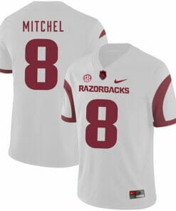Arkansas Razorbacks #8 Tevin Mitchel College Football Jersey White