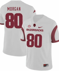 Arkansas Razorbacks #80 Drew Morgan College Football Jersey White