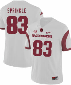Arkansas Razorbacks #83 Jeremy Sprinkle College Football Jersey White