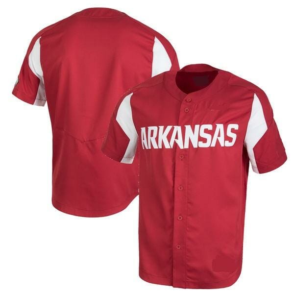 Arkansas Razorbacks Custom Name and Number College Baseball Jersey 1 Arkansas Razorbacks Custom Name and Number College Baseball Jersey