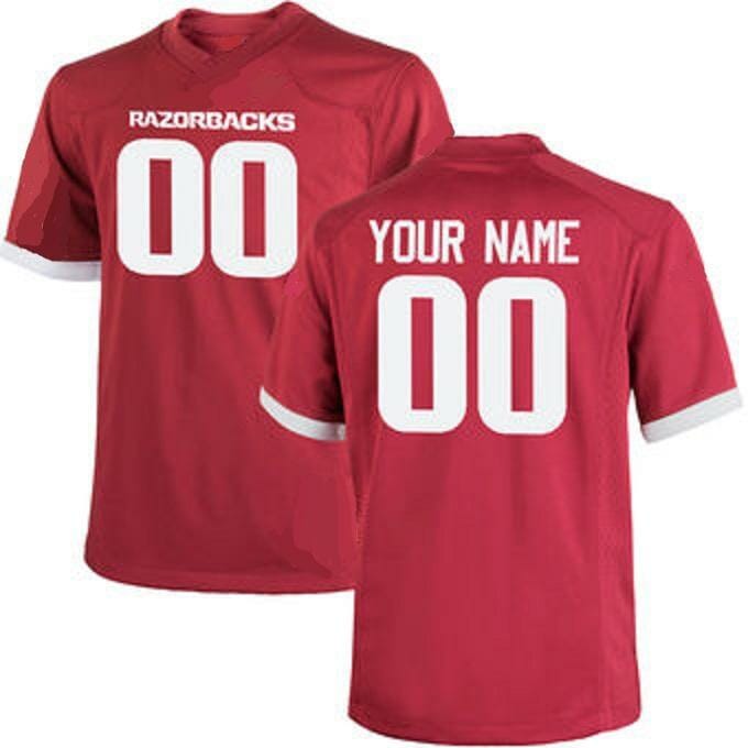 Custom Arkansas Football Jersey Name Number Red 1 Custom Arkansas Football Jersey Name Number Red