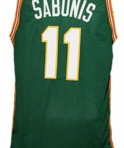 Arvydas Sabonis #11 Lietuva Custom Basketball Jersey New Sewn Green