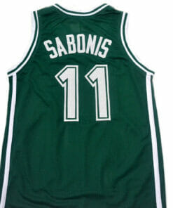 Arvydas Sabonis #11 Zalgiris Kaunas Lithuania Basketball Jersey Green