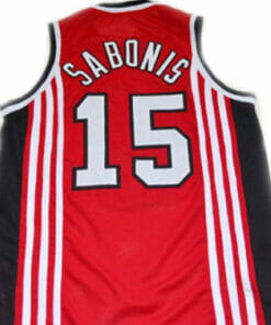 Arvydas Sabonis #15 CCCP Team Russia Basketball Jersey Red