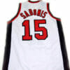 Arvydas Sabonis #15 CCCP Team Russia Basketball Jersey White