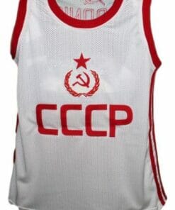 Arvydas Sabonis #11 CCCP Russia Basketball Jersey New Sewn White