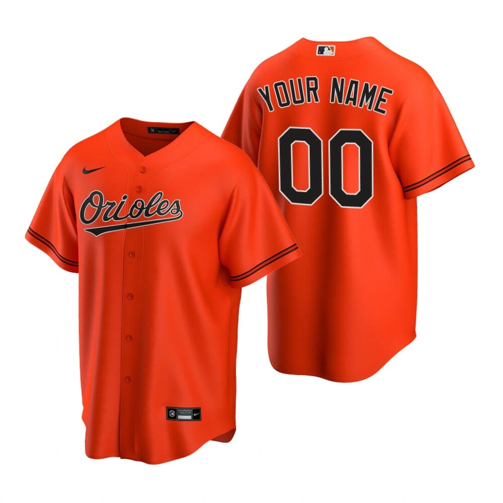 Baltimore Orioles Custom Name Number Coolbase Baseball Jersey Orange 1 Baltimore Orioles Custom Name Number Coolbase Baseball Jersey Orange
