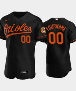 Baltimore Orioles Custom Name Number Flexbase Baseball Jersey Black