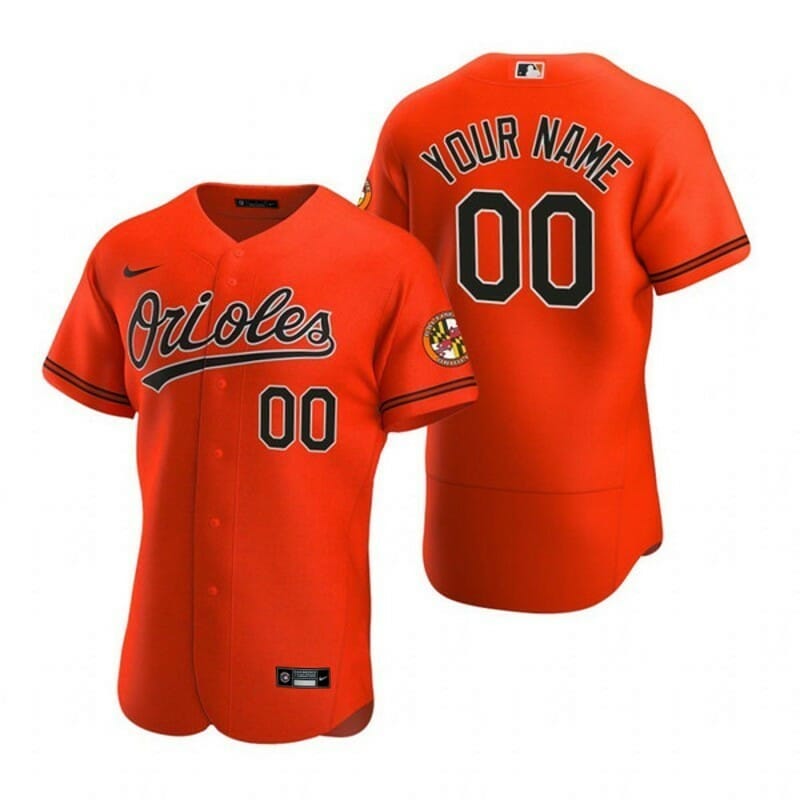 Baltimore Orioles Custom Name Number Flexbase Baseball Jersey Orange 1 Baltimore Orioles Custom Name Number Flexbase Baseball Jersey Orange