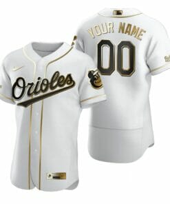 Baltimore Orioles Custom Name Number Flexbase Baseball Jersey White