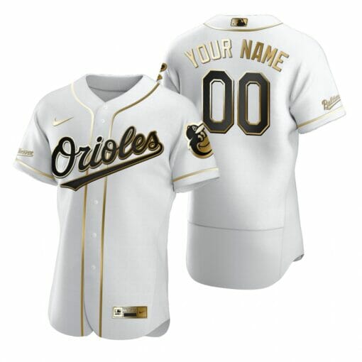 Baltimore Orioles Custom Name Number Flexbase Baseball Jersey White