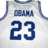 Barack Obama #23 Punahou High School Basketball Jersey White