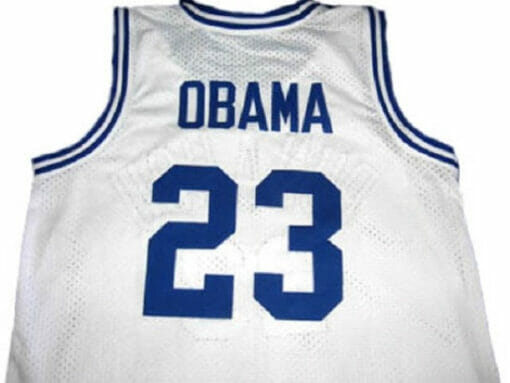 Barack Obama #23 Punahou High School Basketball Jersey White