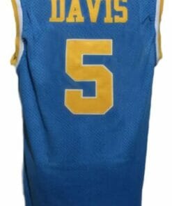 Baron Davis #5 Custom College Basketball Jersey New Sewn Blue