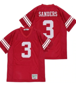 Barry Sanders #3 Wichita High School Football Jersey Red