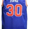 Bernard King #30 New York Basketball Jersey Sewn Blue